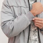 Biker Special Prada Jacket - Light Ash - Image 3