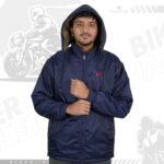 104- Hooded Windbreaker With Inner Padding - Navy Blue (উইলসন জ্যাকেট - নেভি ব্লু)